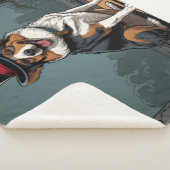 Australisch hondenboek in een straat sherpa deken (3/4)