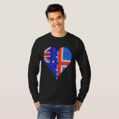 Australisch IJslands vlaghart T-shirt (Voorkant volledig)