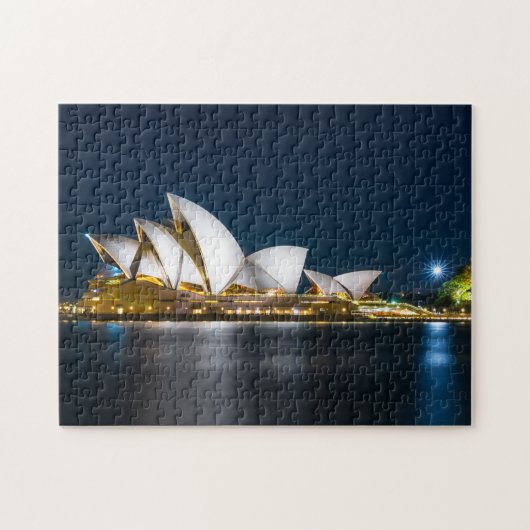 Australisch irkonisch sikus opera house - nacht legpuzzel (Horizontaal)