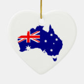 Australisch Kaart Vlag Hart Keramisch Ornament Gif (Achterkant)