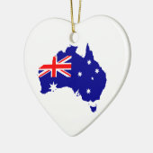 Australisch Kaart Vlag Hart Keramisch Ornament Gif (Links)