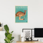  Australisch Kangaroo Travel Poster (Thuiskantoor)