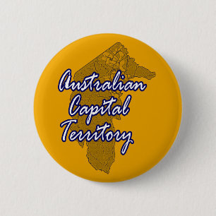 Australisch kapitaalgebied ronde button 5,7 cm
