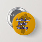 Australisch kapitaalgebied ronde button 5,7 cm (Voorkant /achterkant)