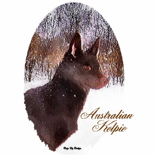 Australisch Kelpe Ornament met kerstcadeaus Fotobeeldje Ornament (Voorkant)