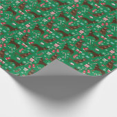 Australisch Kelpie Dog Kerstmis Cadeaupapier (Hoek)