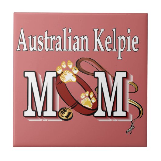 Australisch Kelpie Dog MOM Tegeltje (Voorkant)