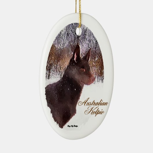 Australisch Kelpie kerstcadeautje Ornament (Rechts)