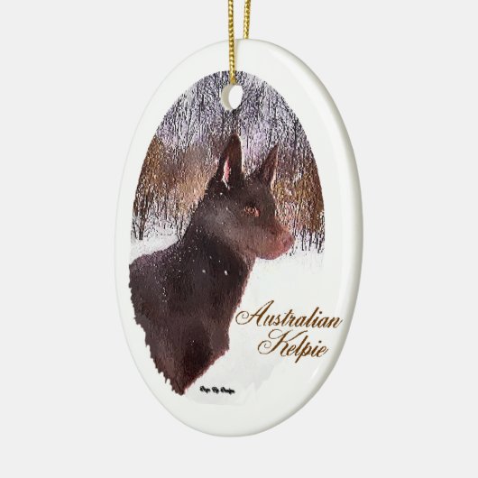 Australisch Kelpie kerstcadeautje Ornament (Links)