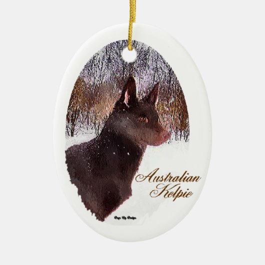 Australisch Kelpie kerstcadeautje Ornament (Voorkant)