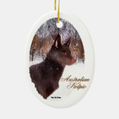 Australisch Kelpie kerstcadeautje Ornament (Achterkant)