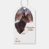 Australisch Kelpie Kerstmis Cadeaulabel (Voorkant)