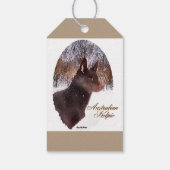 Australisch Kelpie Kerstmis Cadeaulabel (Achterkant)
