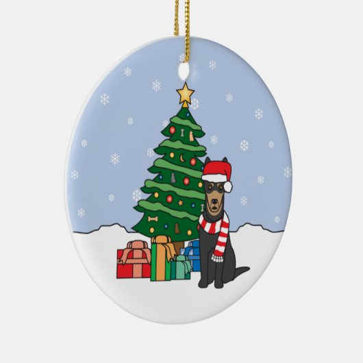 Australisch Kelpie kerstversier Keramisch Ornament (Rechts)