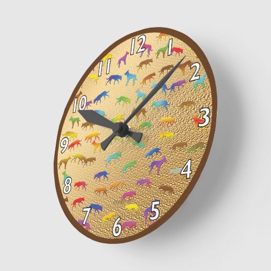 Australisch Kelpie Pattern Ronde Klok (Hoek)