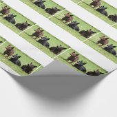 Australisch Kelpie Puppies Cadeaupapier (Hoek)
