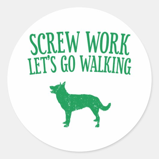 Australisch Kelpie Ronde Sticker (Voorkant)
