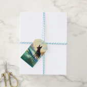 Australisch Kelpie strand surfen schilderij Cadeaulabel (Met Touw)