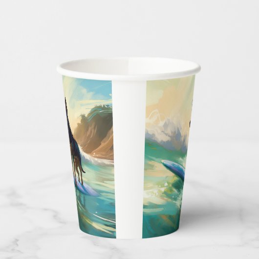 Australisch Kelpie strand surfen schilderij Papieren Bekers