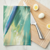 Australisch Kelpie strand surfen schilderij Theedoek (Quarter Fold)