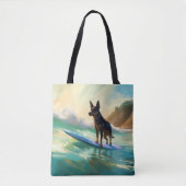 Australisch Kelpie strand surfen schilderij Tote Bag (Voorkant)