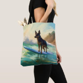 Australisch Kelpie strand surfen schilderij Tote Bag (Dichtbij)