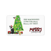 Australisch kerstboomruitadres Shepherd Etiket (Voorkant)