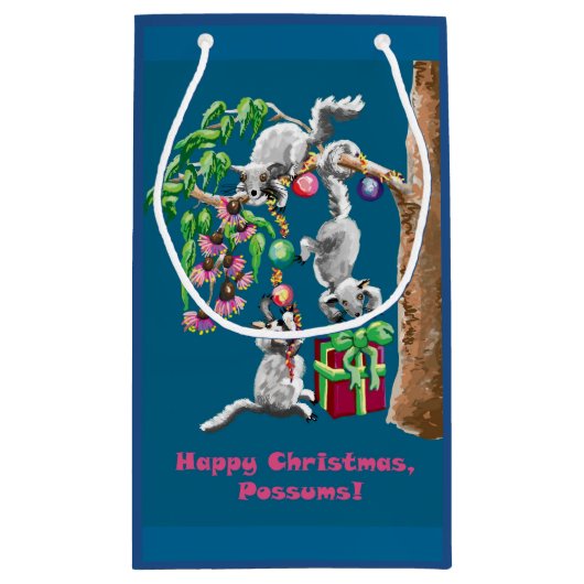 Australisch kerstcadeau klein cadeauzakje (Achterkant)