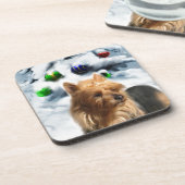 Australisch kerstfeest bier onderzetter (Linkerzijde)