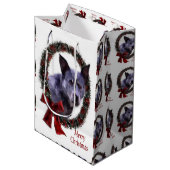 Australisch kerstfeest bij katten medium cadeauzakje (Voorkant Gekanteld)