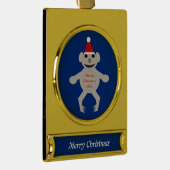 Australisch kerstfeest Koala Beer Aangepaste versi Verguld Banner Ornament (Rechts)