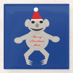 Australisch kerstfeest Koala Beer Glass Onderzette Glazen Onderzetter