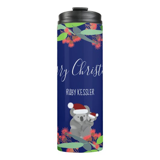 Australisch kerstfeest thermosbeker (Voorkant)