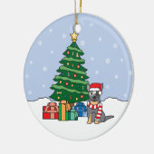 Australisch kerstkerstkerstfeest keramisch ornament (Links)