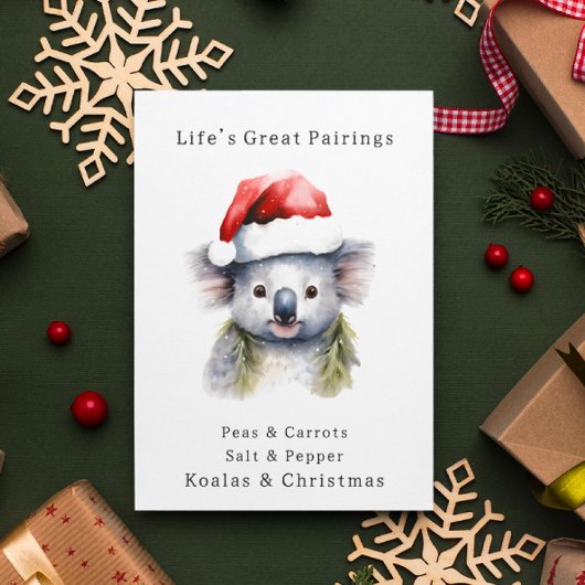 Australisch kerstman Koala Kaart