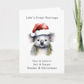 Australisch kerstman Koala Kaart (Voorkant)
