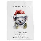 Australisch kerstman Koala Medium Cadeauzakje (Voorkant)