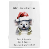 Australisch kerstman Koala Medium Cadeauzakje (Achterkant)