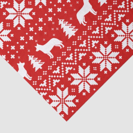 Australisch kerstpatroonrood tissuepapier (Detail)