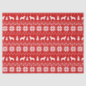 Australisch kerstpatroonrood tissuepapier (Voorkant)