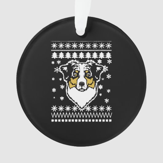Australisch kerstShirt Shepherd Ornament (voorkant)