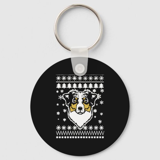 Australisch kerstShirt Shepherd Sleutelhanger (Voorkant)