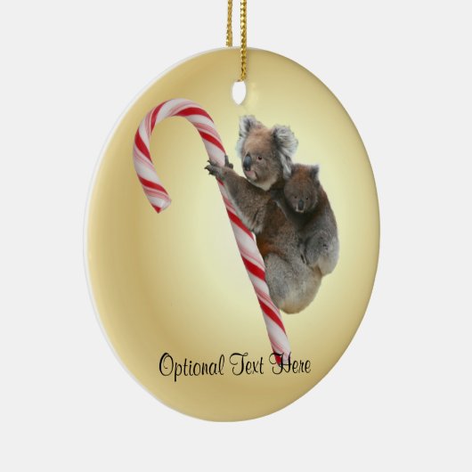 Australisch kerstsnoepkanaal Koala Keramisch Ornament (Rechts)