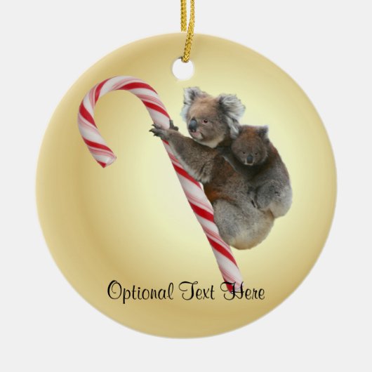 Australisch kerstsnoepkanaal Koala Keramisch Ornament (Voorkant)