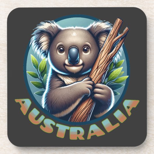 Australisch Koala Beer Bier Onderzetter (Voorkant)