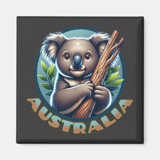 Australisch Koala Beer Magneet (Voorkant)