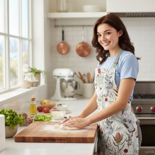 Australisch Koala Cockatoos Proteas Gepersonalisee Schort