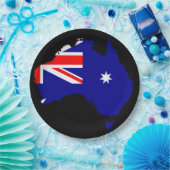 Australisch land papieren bordje (Feest)