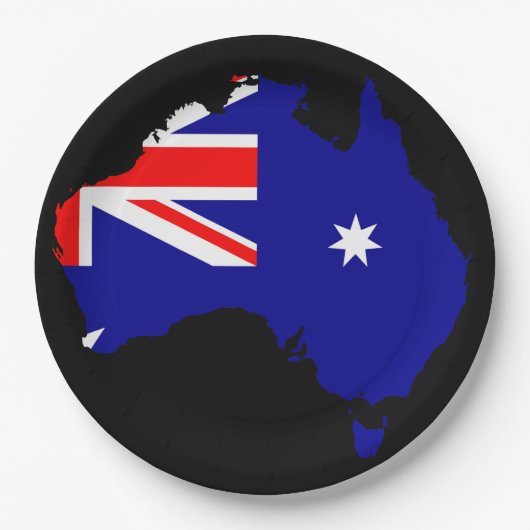Australisch land papieren bordje (Voorkant)