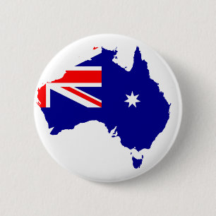 Australisch land ronde button 5,7 cm